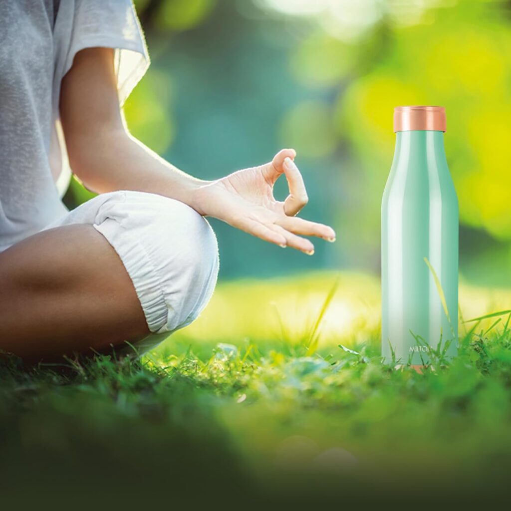 meditation with milton copper bottle