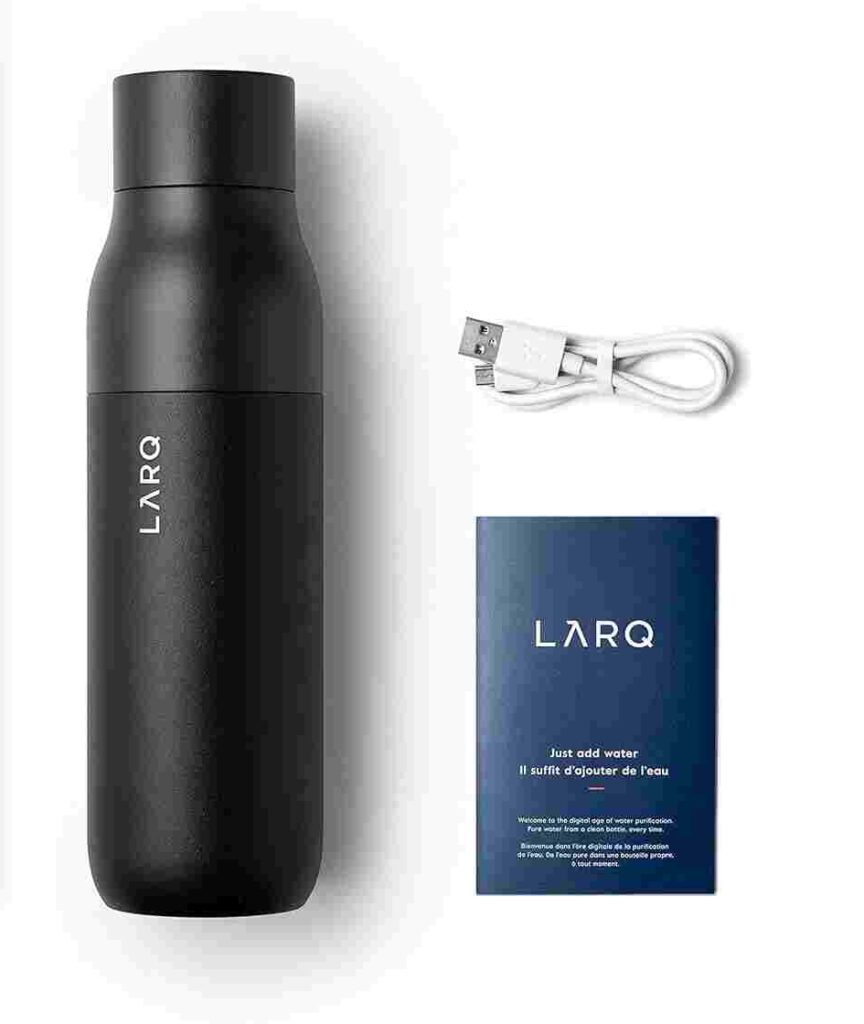 LARQ Self-Cleaning Water Bottle with charger