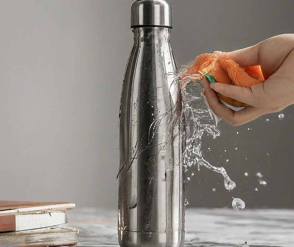 cleaning steel water bottle